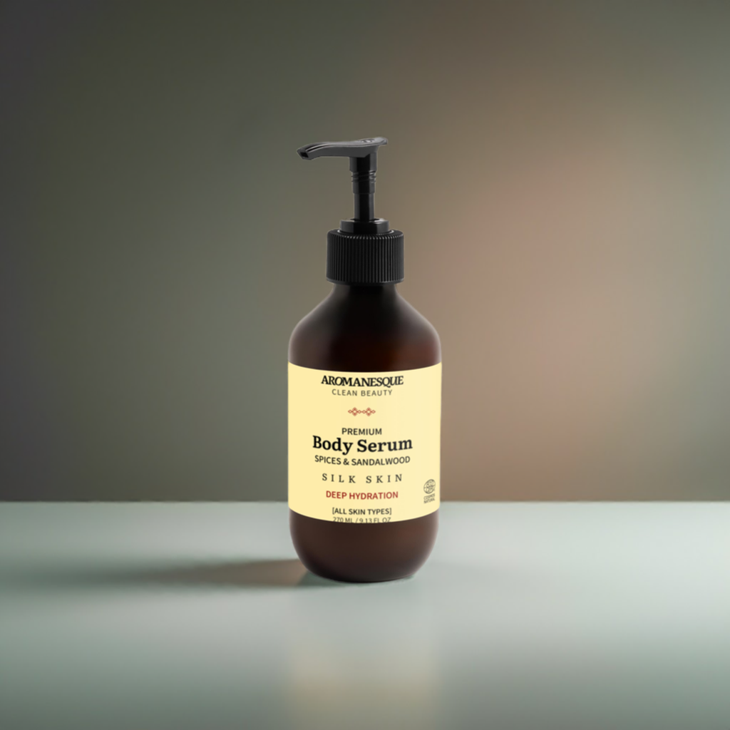 Sérum corporel premium, épices et bois de santal 