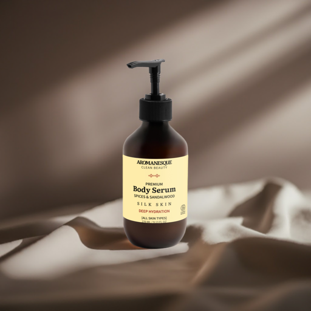 Sérum corporel premium, épices et bois de santal 