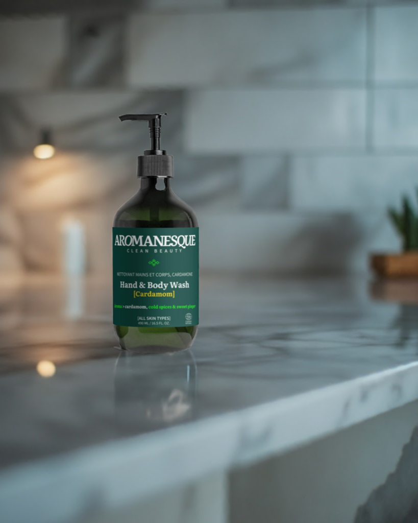 Gel douche et bain, gingembre et cardamome fumée