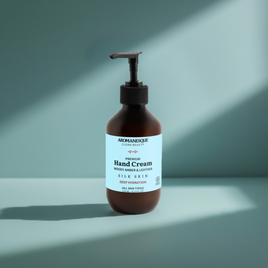 Crème pour les mains Premium, Bois Ambré et Cuir  