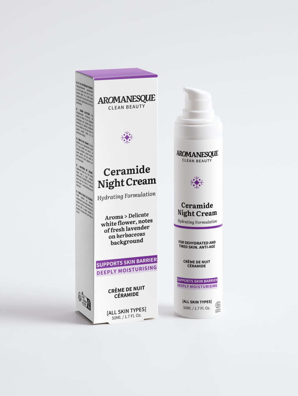 Aromanesque Ceramide Nachtcreme – Feuchtigkeitsspendende Formel 