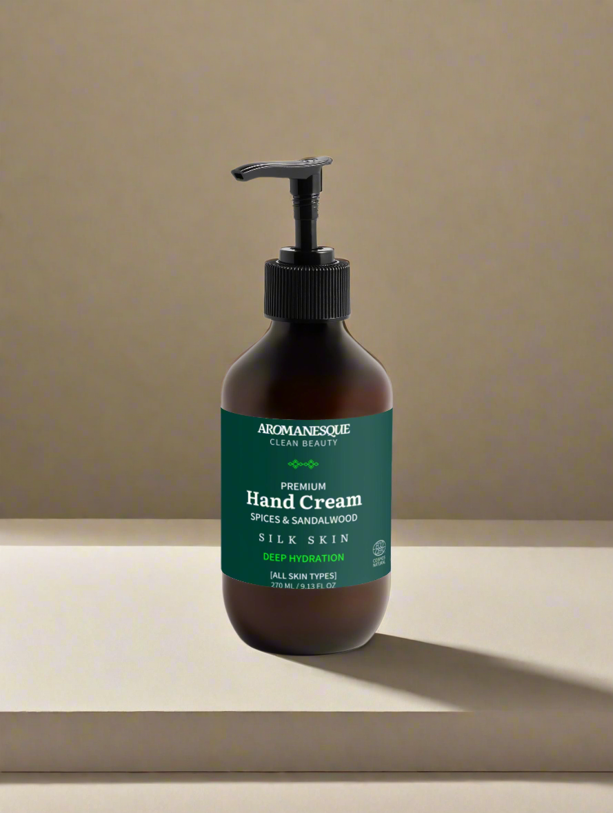 Premium Handcreme, Gewürze & Sandelholz  