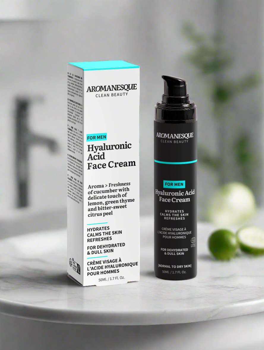 Crema Facial de Ácido Hialurónico Aromanesque para Hombres